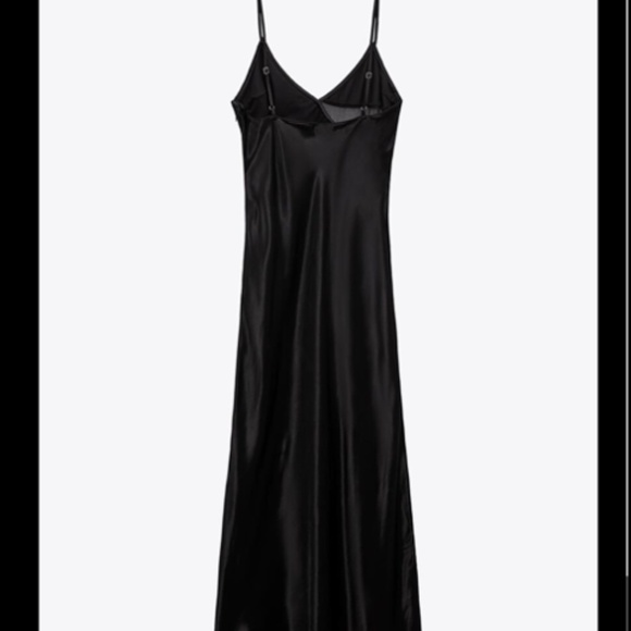 🖤 SATIN EFFECT RHINESTONE DRESS - Picture 9 of 9